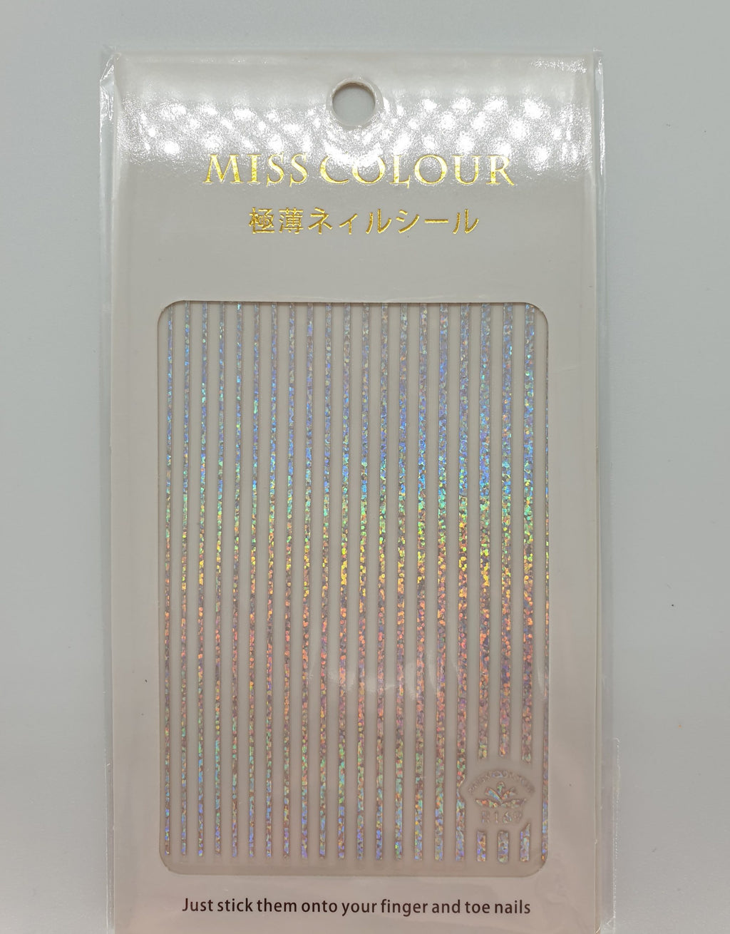 Nail Angel Holographic Line Stickers - Holo Silver image