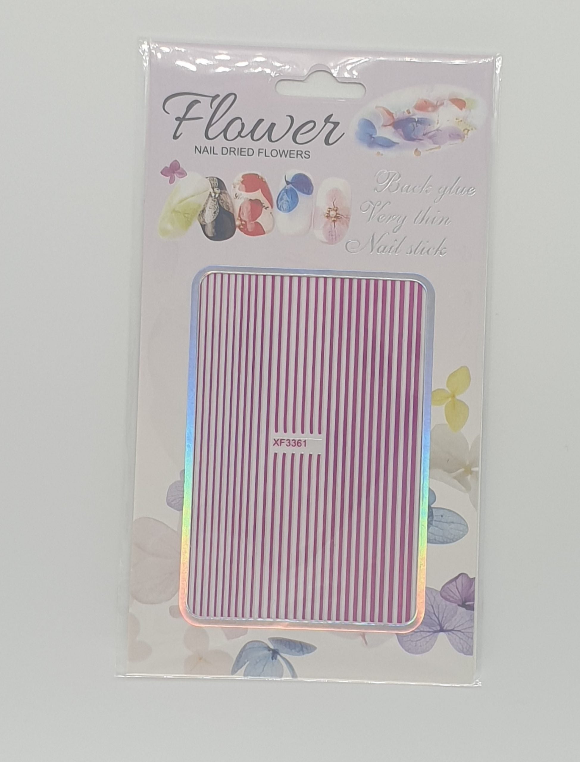 Nail Angel Summer Fun Line Nail Stickers - Pink image