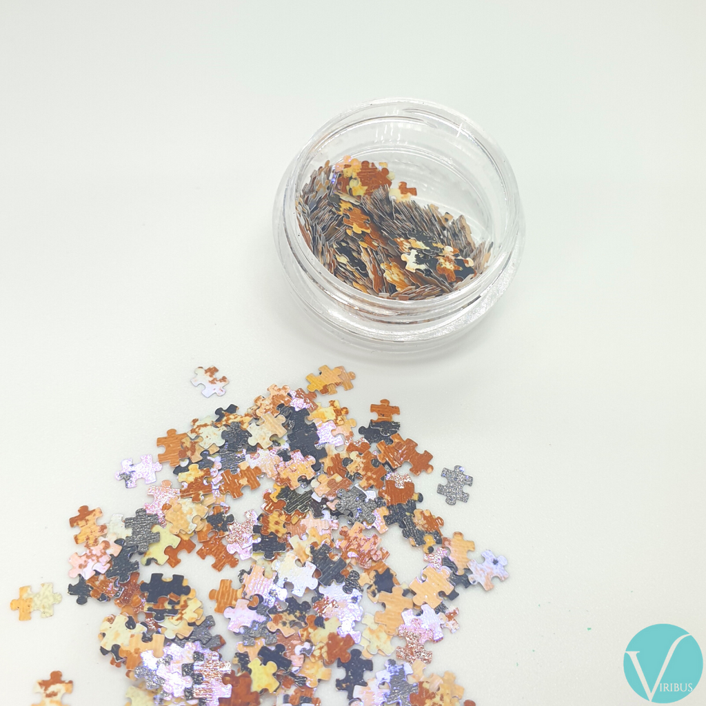 Puzzle Nail Art Holo UV 12 Colour Set image 2