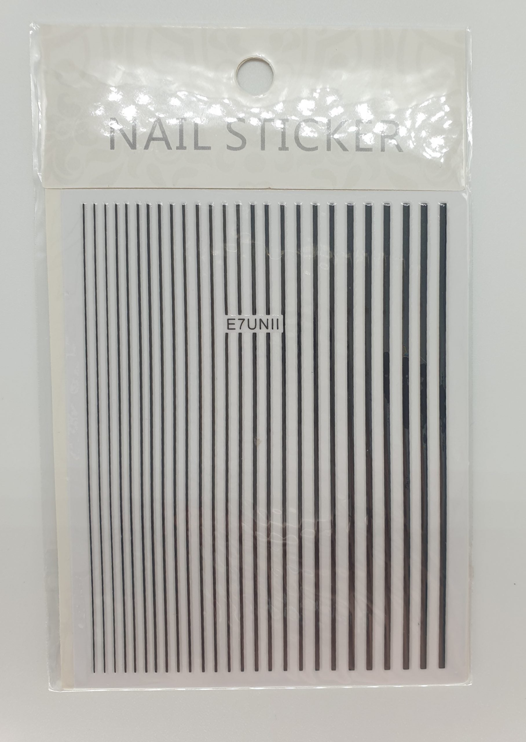 Nail Angel Metalic Nail Art Stickers - Black image