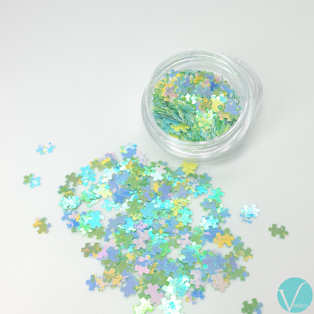 Puzzle Nail Art Holo UV 12 Colour Set image 4